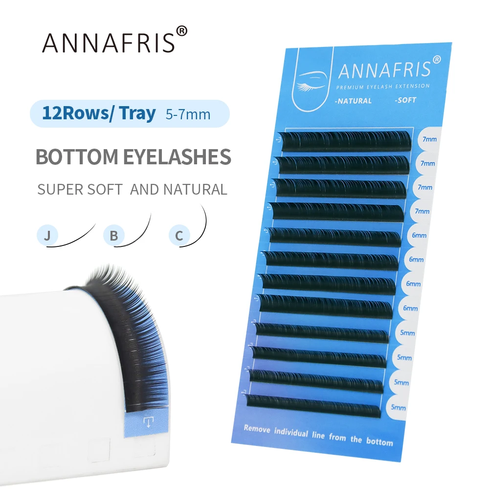 ANNAFRIS pestañas inferiores 5 - Eyelash Extension Human Hair reseña y precio